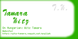 tamara witz business card